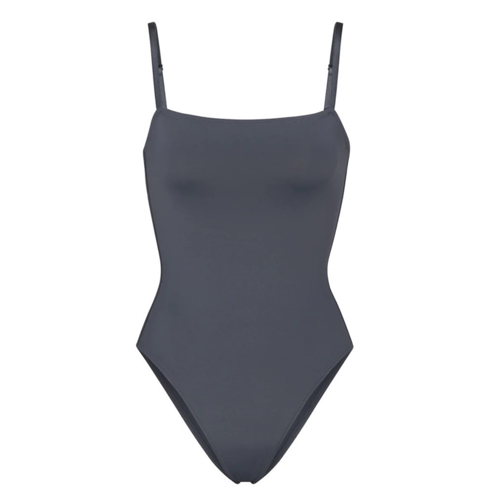 SKIMS SWIM SHAPING ONE PIECE GUNMETAL SMALL NWT